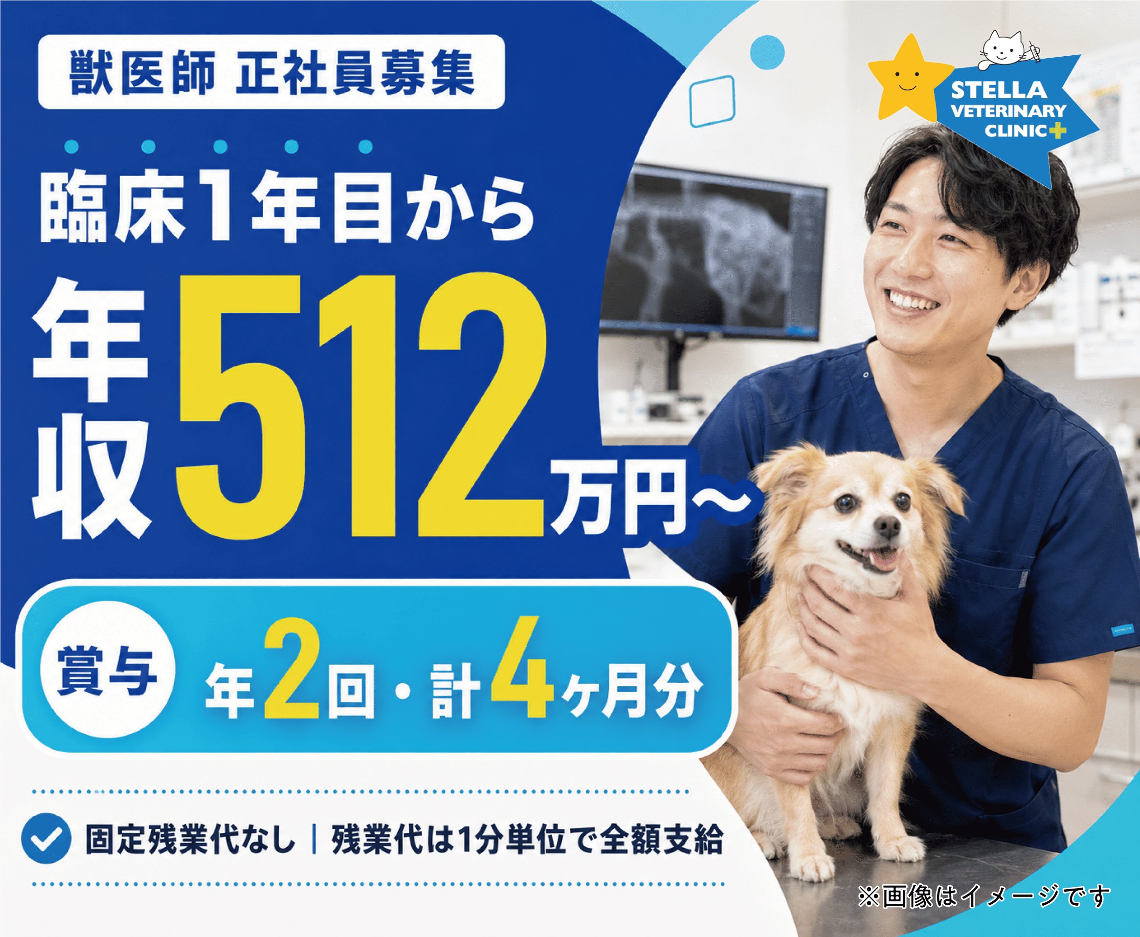 【日祝休み】獣医｜賞与4ヶ月｜独立支援｜症例1日100件以上