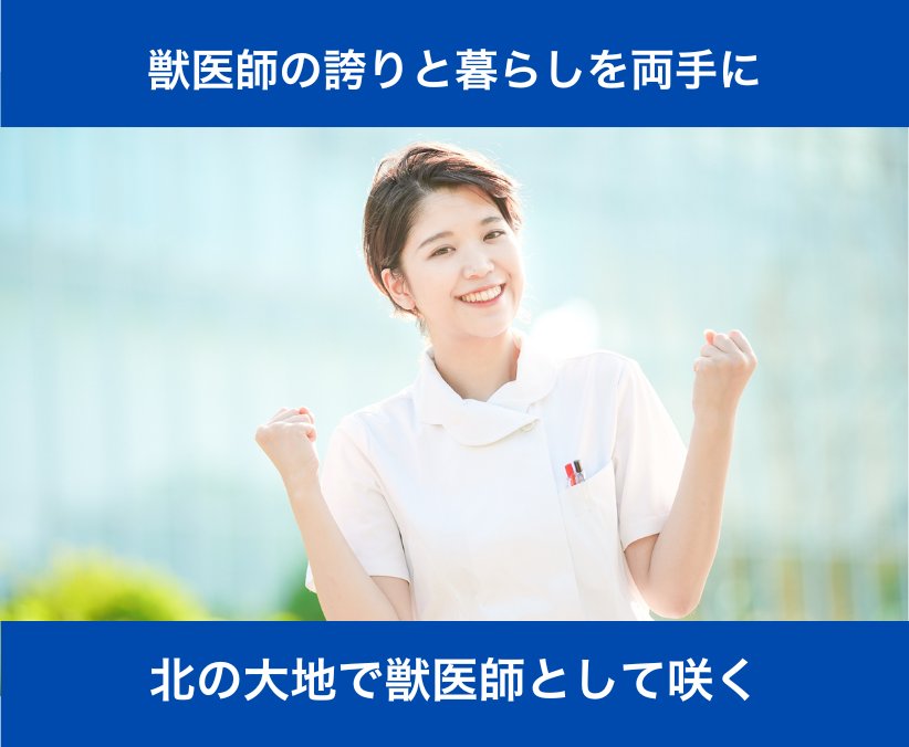 【獣医師】ブランクOK ｜日祝休み｜17時退勤｜中標津町