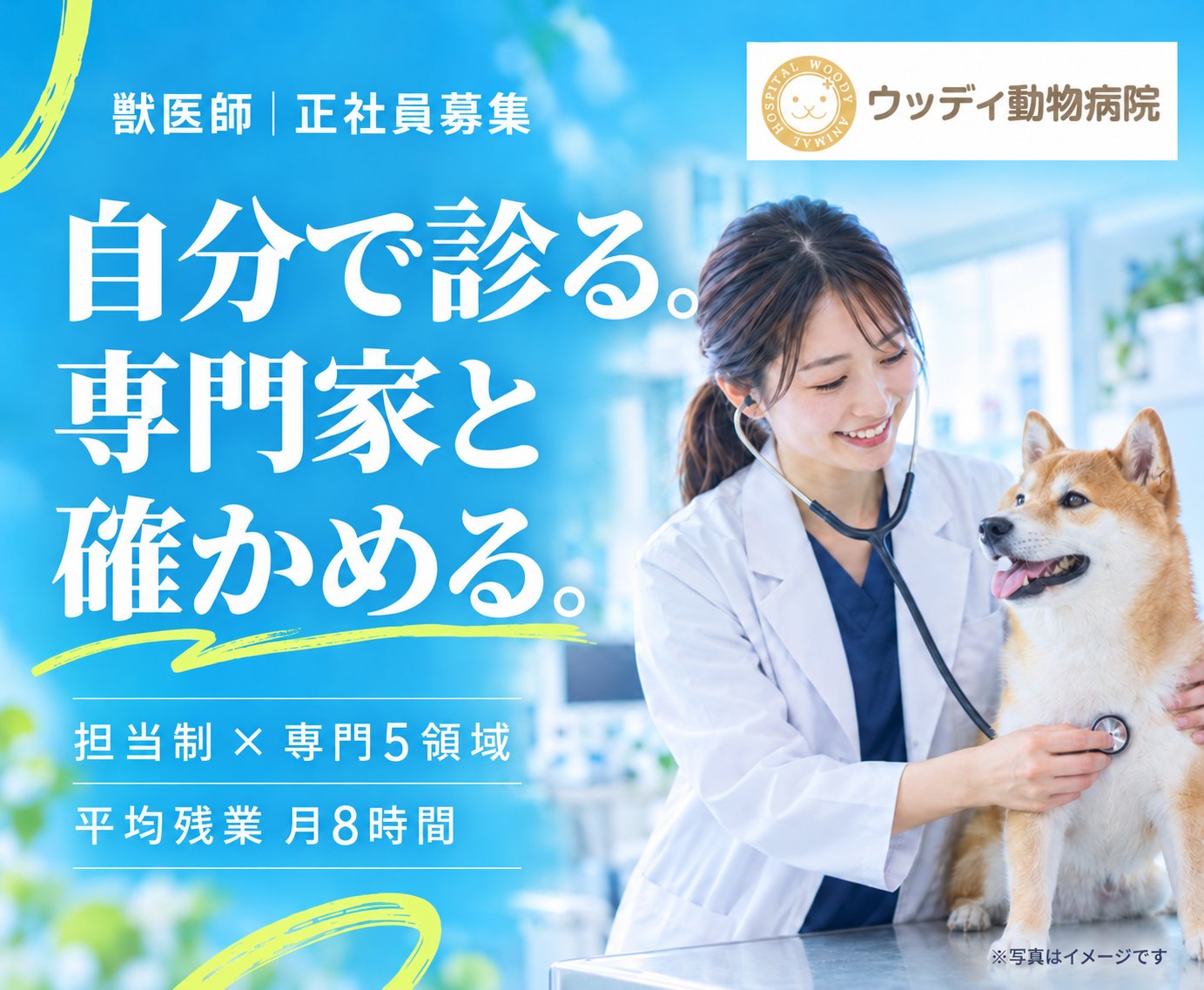 【茅ヶ崎・寒川】獣医師｜担当制×専門5領域で診断力を磨く