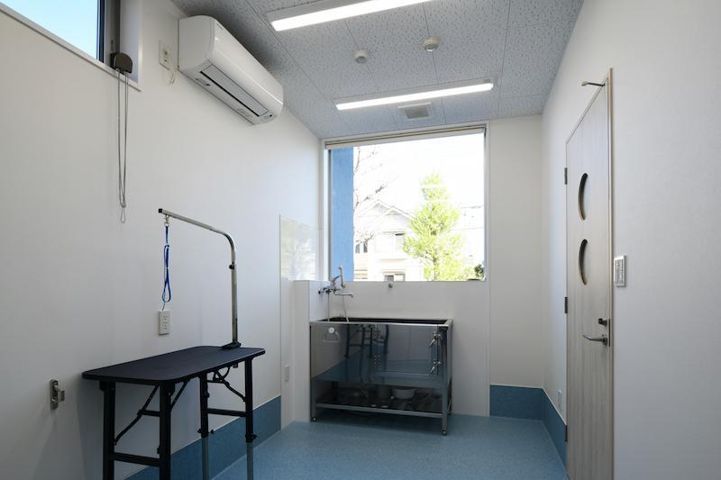 トリミング室は診察室、処置室とは別になっています。