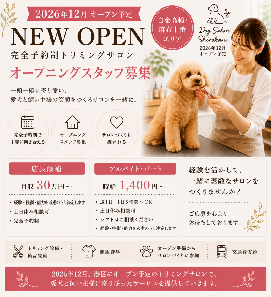【2026年12月オープン予定】オープニングスタッフ募集