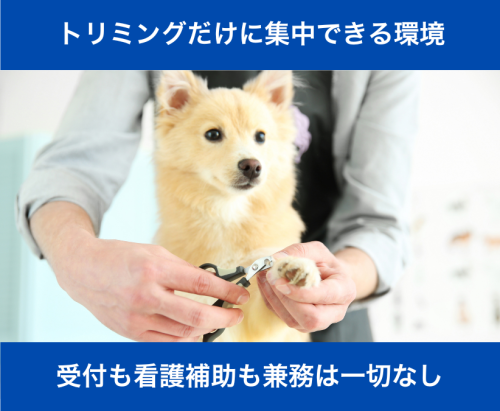 【トリマー】時給1300～2000円｜病院併設｜週2～OK